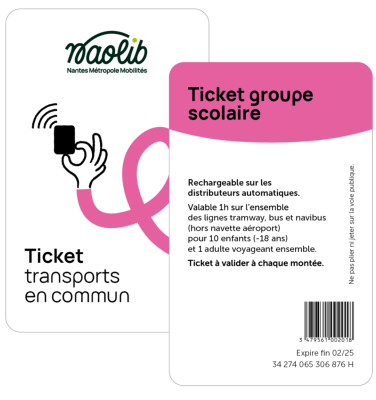 Ticket groupe scolaire