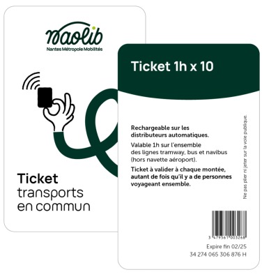 1 Ticket 1h x 10